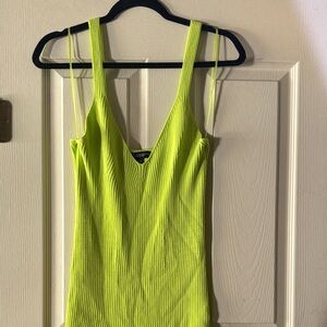 Guess Neon Yellow Tank Midi dress